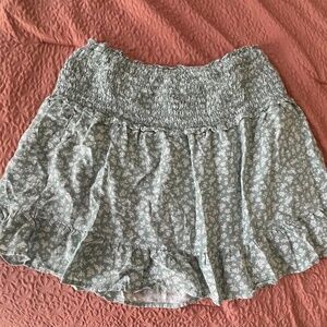 Sage green Foral kids skirt